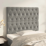 Testiera Grigio Chiaro 100x7x118/128 cm Velluto 3116710