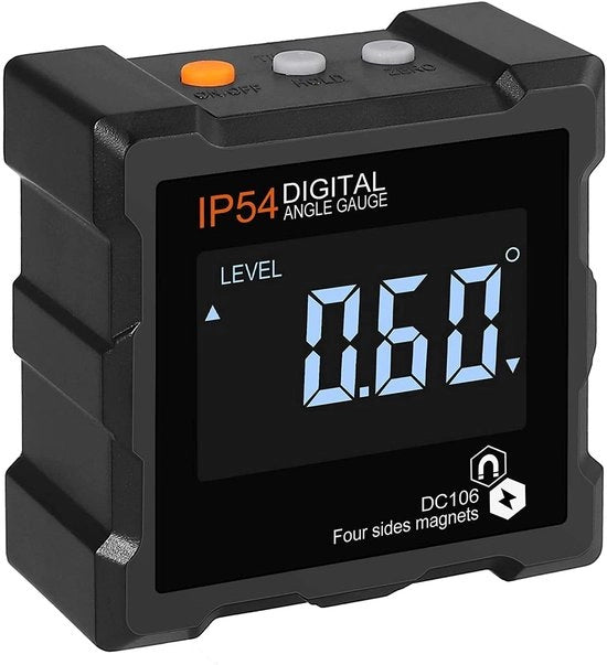 Misuratore Digitale con Display LED - Grado Boogo - Misuratore di Angolo Digitale - Impermeabile IP54 - Illuminazione Posteriore Magnetica - Leggero e Compattabile