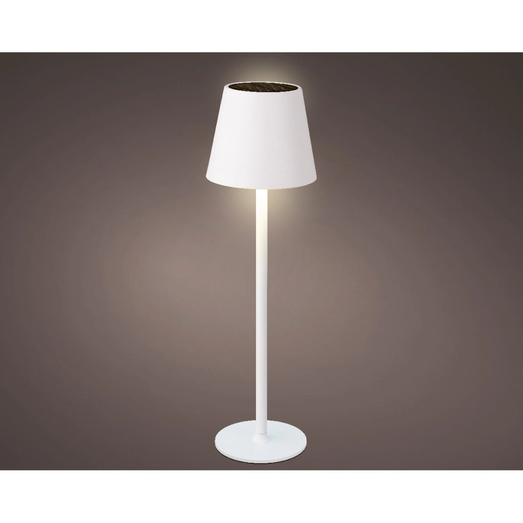 LAMPADA SOLARE DA TAVOLO D.11XH37CM BIANCO.