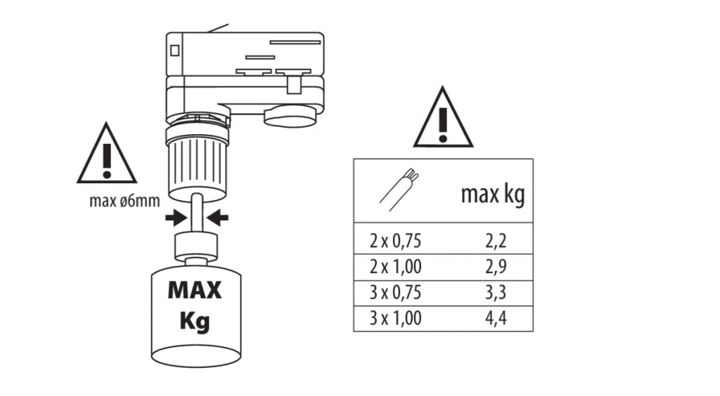 Kanlux TEAR N adattatore sospensione PADAPTOR-B nero