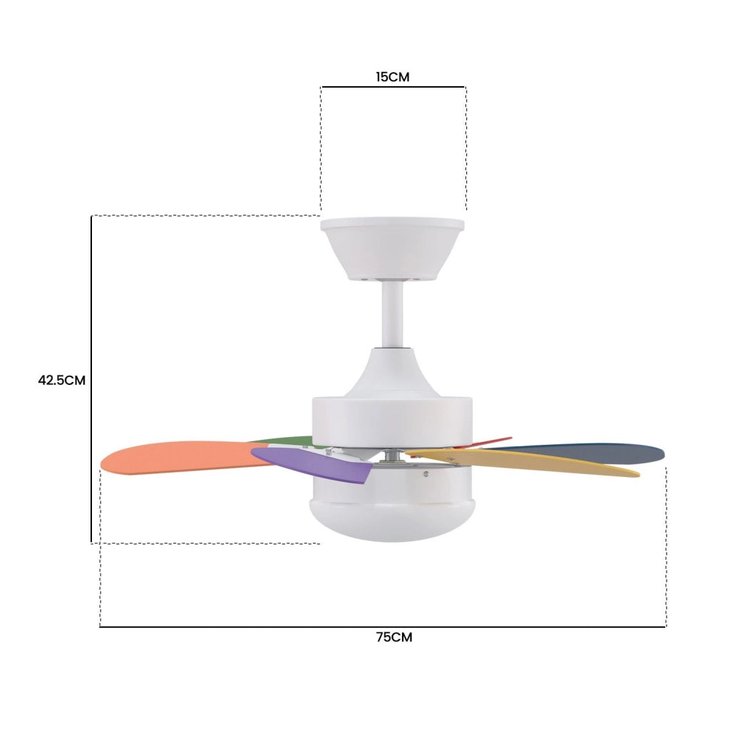 ZMH Ventilatore da soffitto con luce e telecomando Silenziatore per corridoio Camera da letto Luce a soffitto