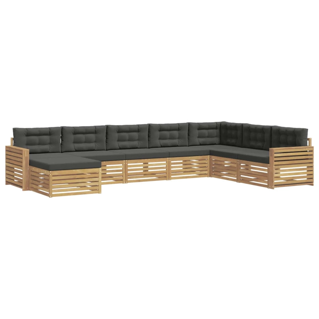 Set di divani da esterno 8 pcs Bianco e Antracite 3390972