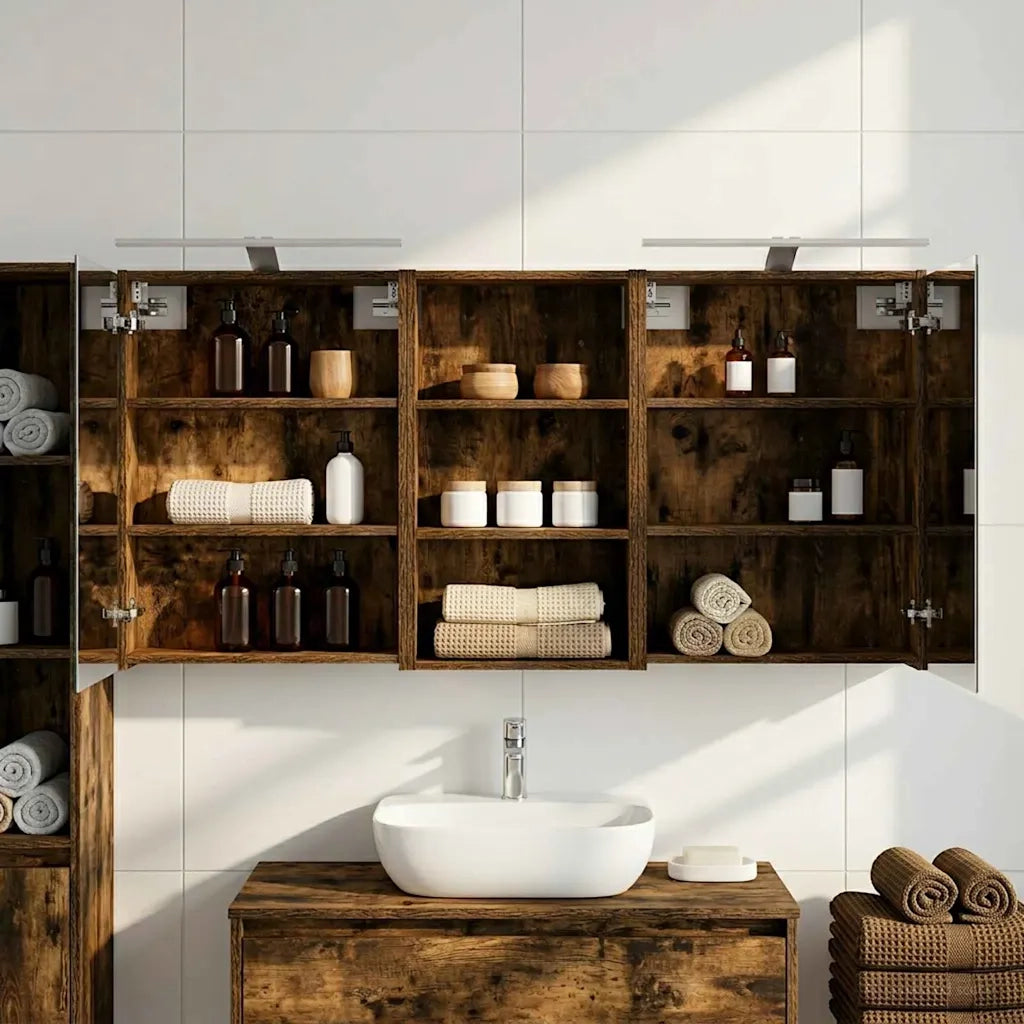 Set di Armadi da Bagno con lo scaffale 3 pcs 140 x 14,5 x 70 cm 3403788
