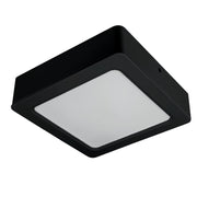 Plafoniera LED bagno 18W 2in1 quadrata nera IP54 DPM