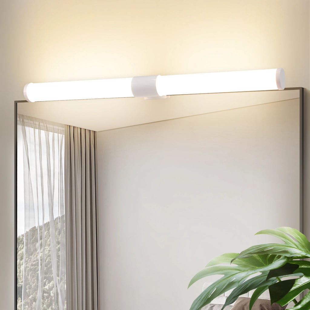 ZMH Lampada da Bagno LED sopra Specchio 40 cm 6 W IP44 4000K Luce Neutra Moderna Bianca per Armadio da Bagno