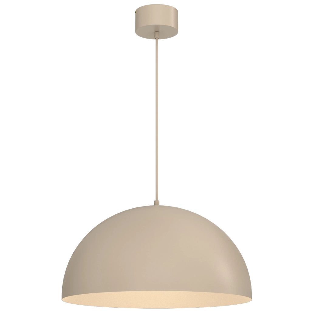 Lampada a sospensione Sola beige metallo 1xE27 Luminex