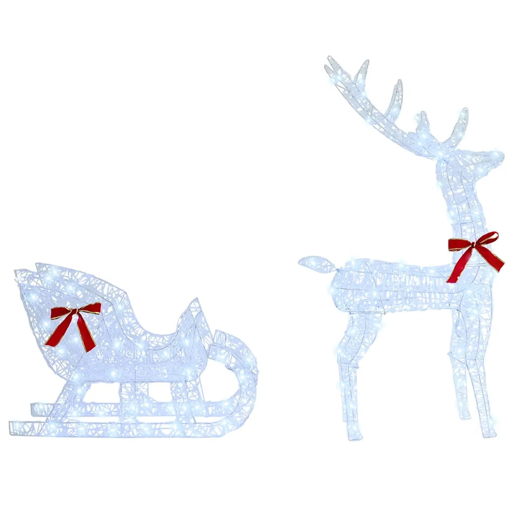 Slitta trainata da renna Bianco freddo 70 x 26 x 130 cm 42019076