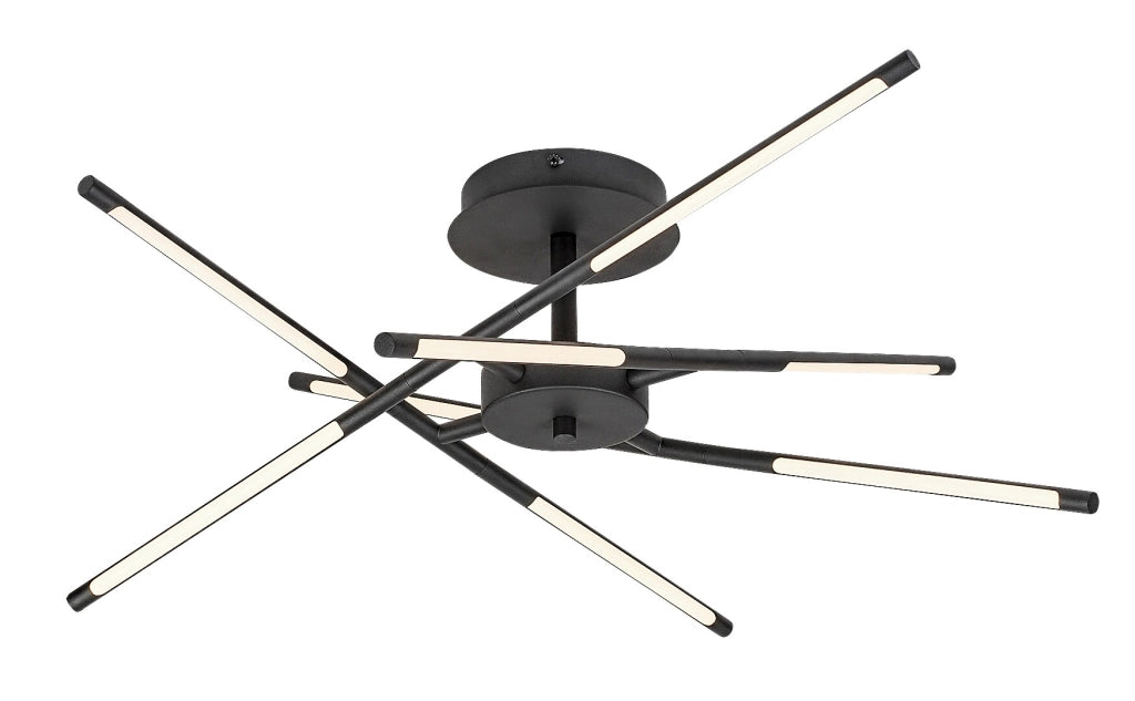 Plafoniera LED Rabalux Henli moderna nera 30W 76cm