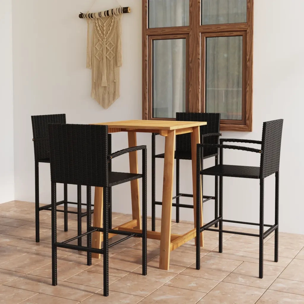 Set Bar da Giardino 5 pz Nero