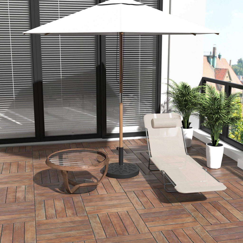 Lettino Prendisole Pieghevole ¨C Xylo ¨C Schienale Reclinabile con Cuscino 182x56x24.5cm