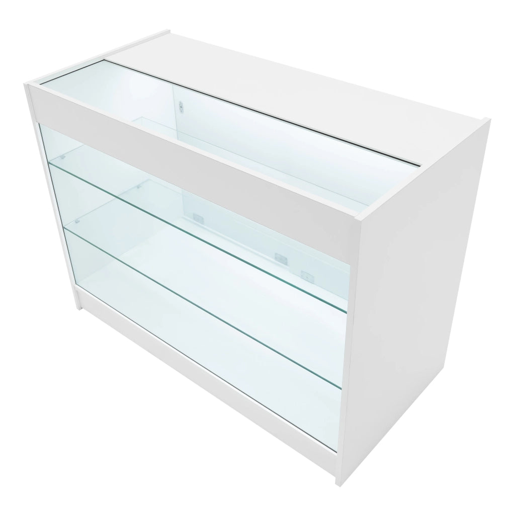 Set Banconi Bianco Triton LED K1200 B1200 CM60 con Serratura e Ripiani