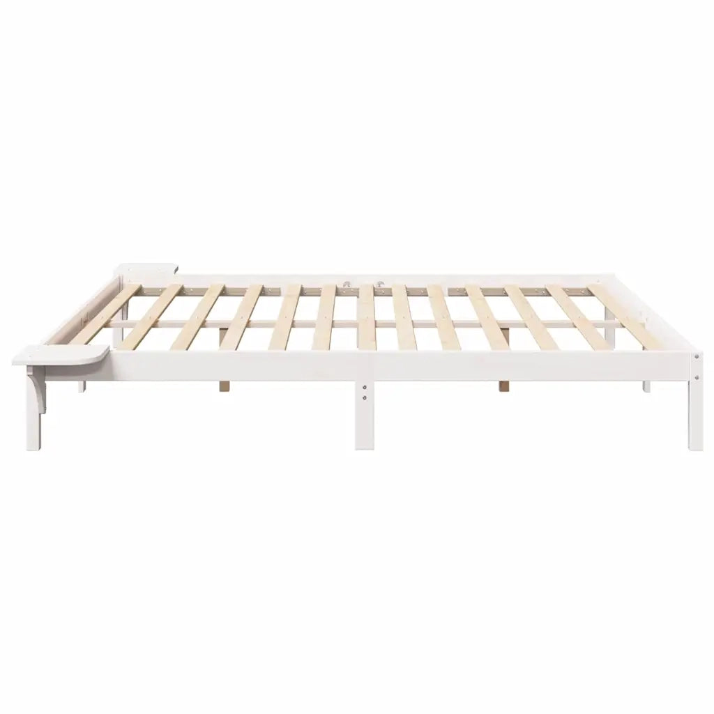 Struttura del letto Bianco 180 x 200 cm Pino massello 873179