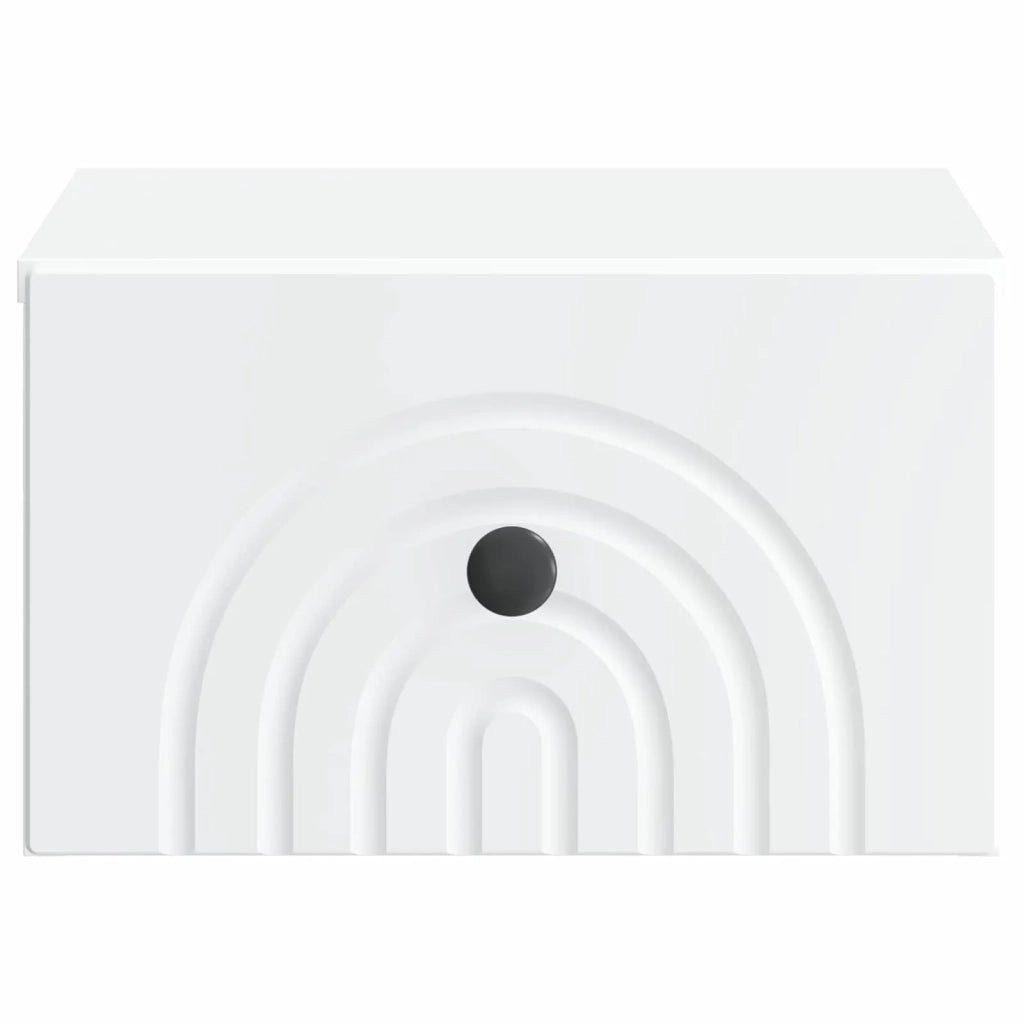Mobiletto da notte a muro 2 pz Bianco 33 x 34,5 x 20 cm 898086
