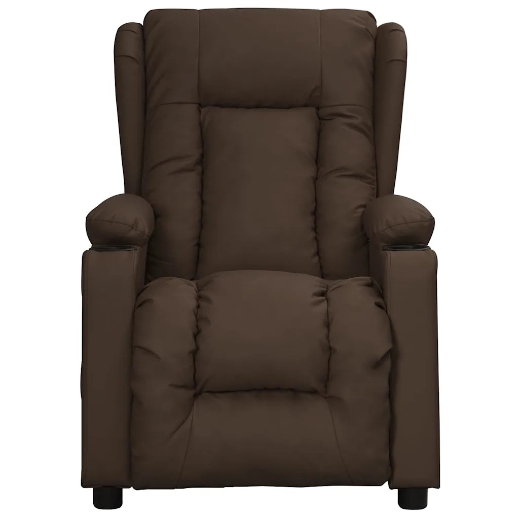 Poltrona Massaggiante Elettrica Marrone in Similpelle 3098809