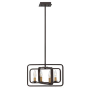 Lampadario Quentin bronzo/oro in acciaio 4xE14 Hinkley