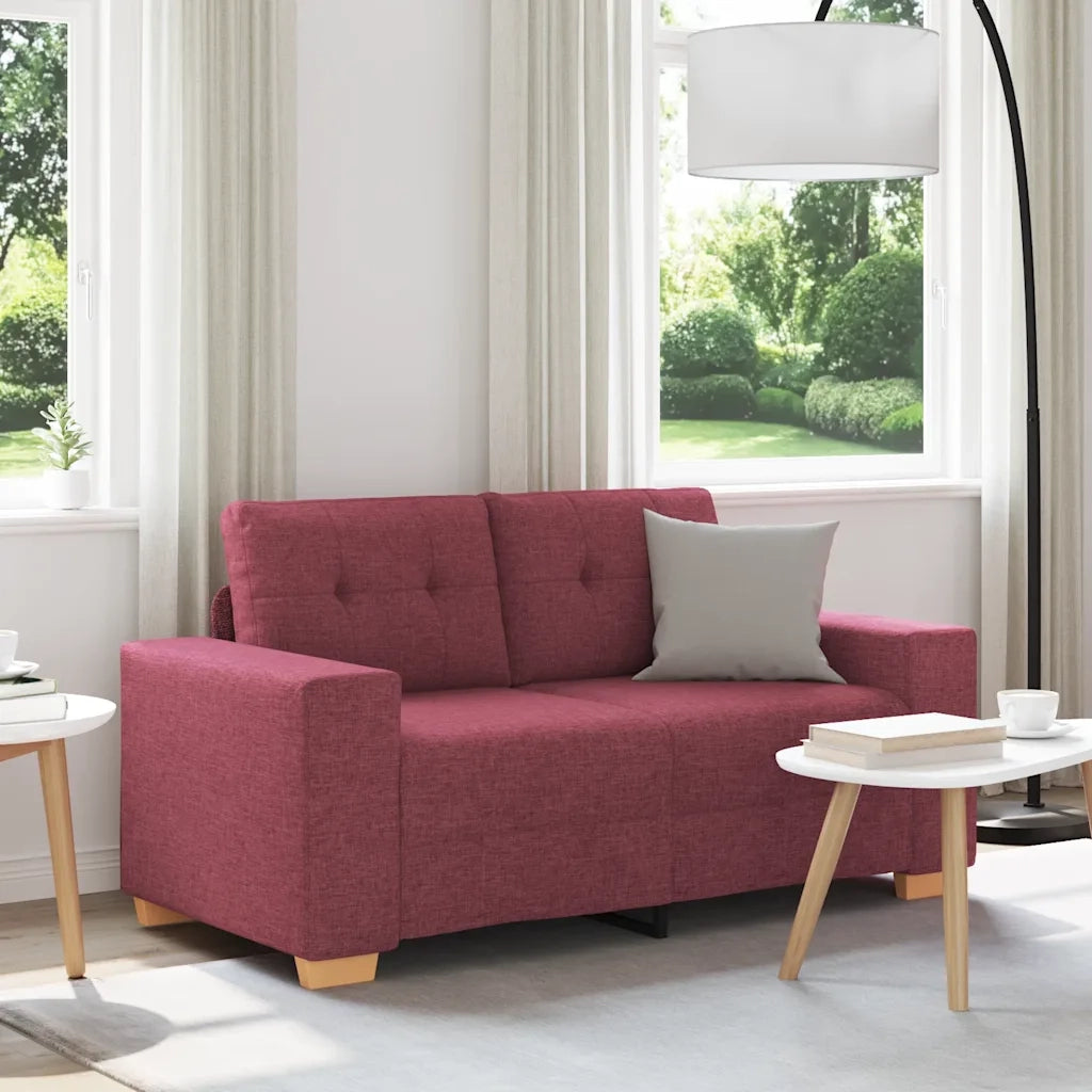 Divano Divanetto-Sofa Rosso Vino 120 cm in Tessuto