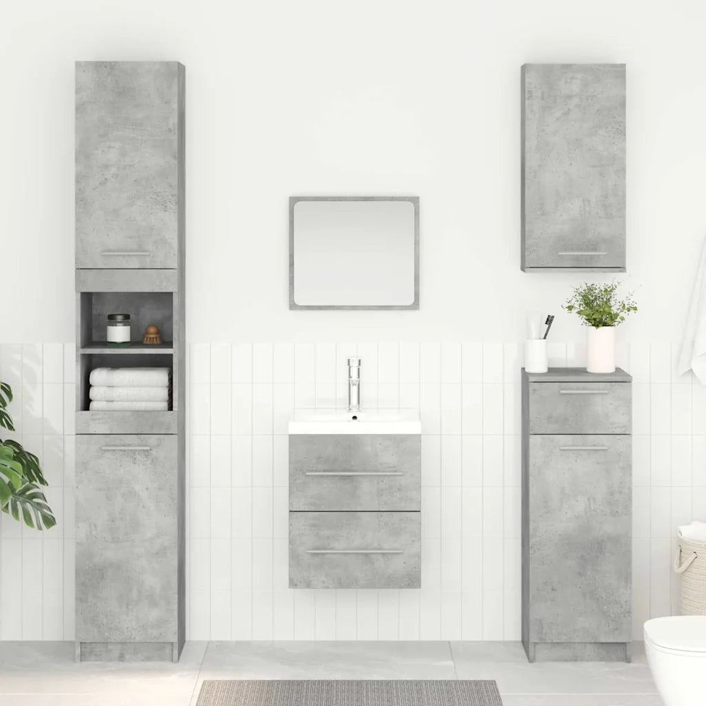 Armadio sottolavello-Mobile sottolavello Grigio cemento 38,5 x 41 x 48 cm