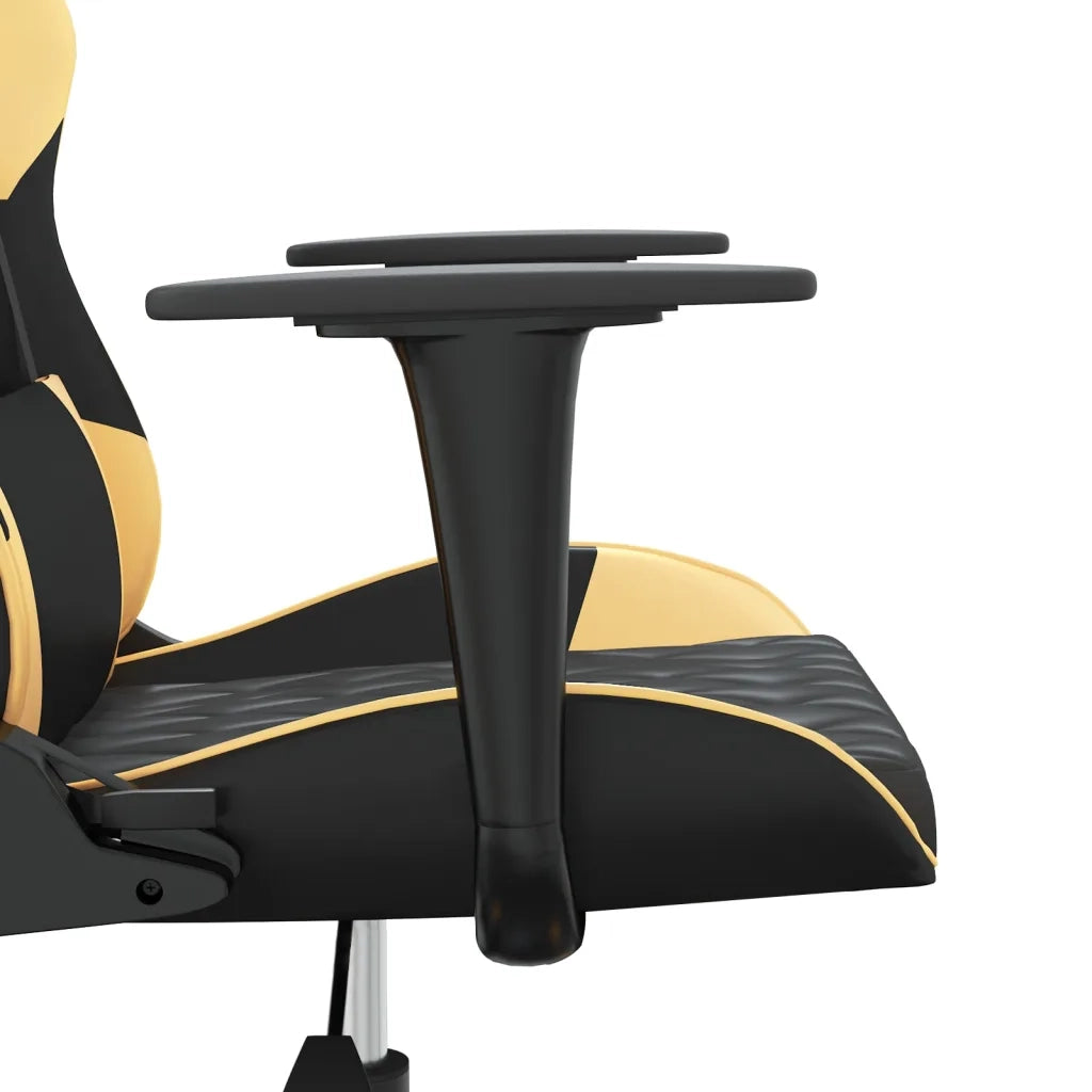 Sedia da Gaming Massaggiante Nero e Oro in Similpelle 345513