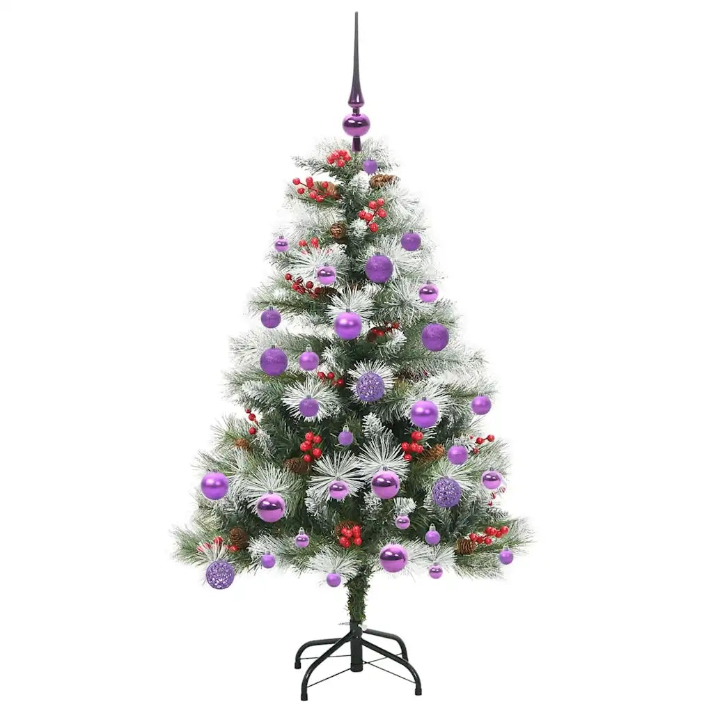 Albero di Natale artificiale Verde e bianco 120 cm 3395167