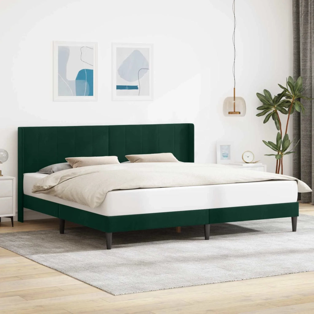 Letto matrimoniale | Letto per adulti | Struttura del letto Verde Scuro 180 x 200 cm Velluto