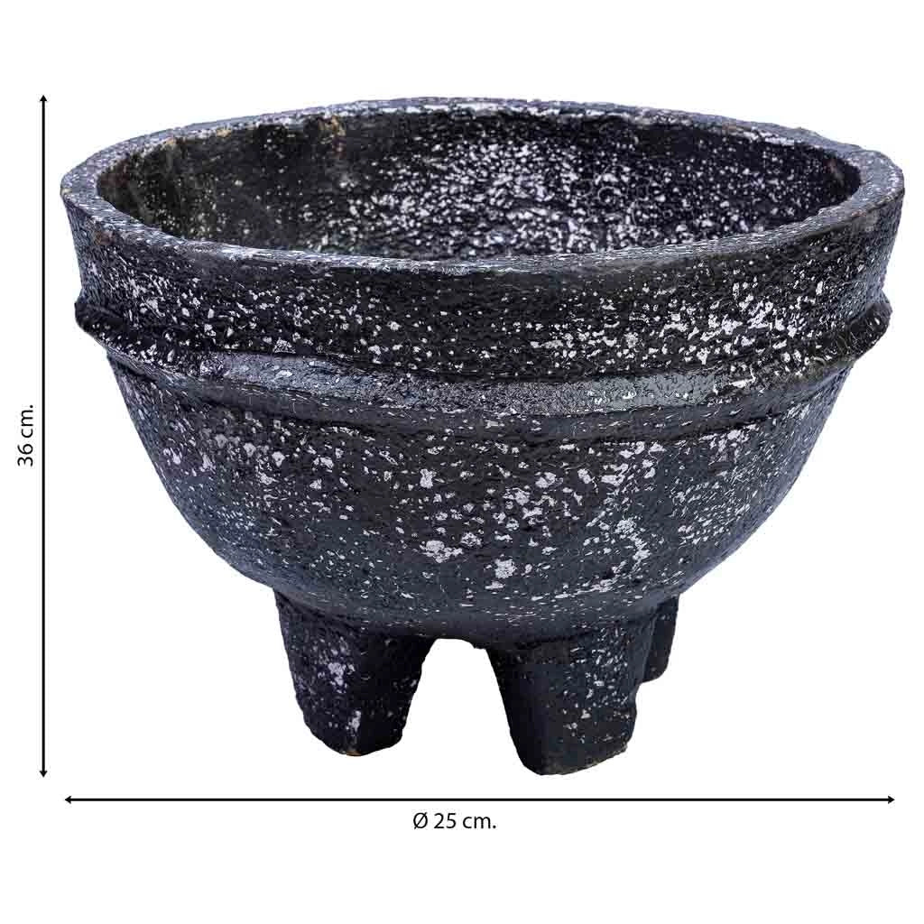 Centrotavola in cartapesta grigia 36x36x25