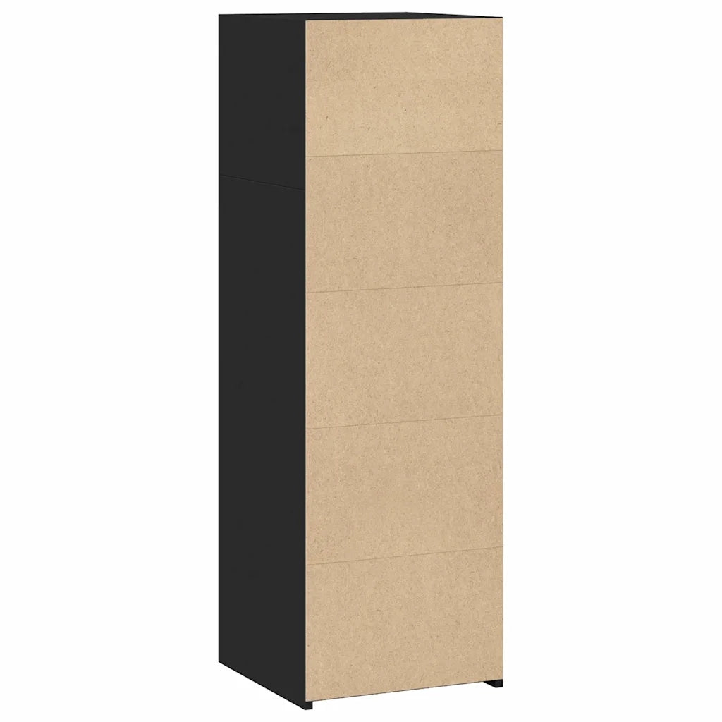 Credenza Nera 40x41x124 cm in Legno Multistrato 846384