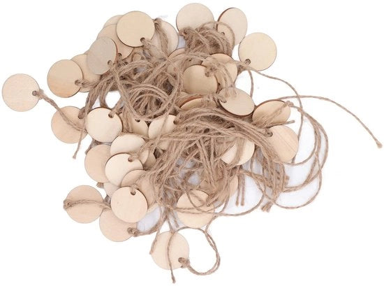 Etichette per bottiglie di vino reutilizzabili - 50 pezzi - Etichette in legno - Per cantine di vino - Note di prova - Identificazione vintage - Etichette per vino