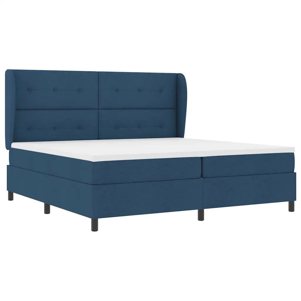 Letto a molle con materasso Blu 200 x 200 cm Tessuto 3340591