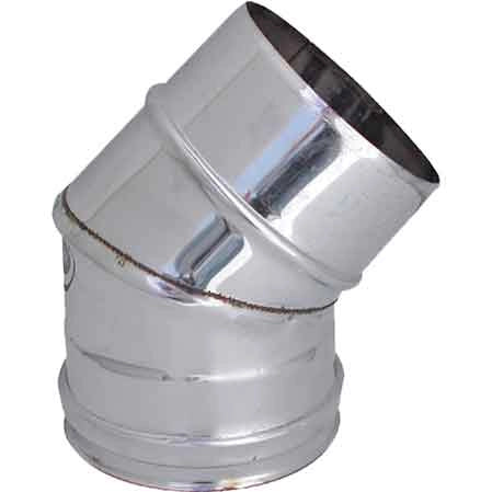 GOMITO A 45  ° PER CANNE FUMARIE  EE ? 160 mm
