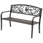 Banc de Jardin 3 Posti ¨C Minimal ¨C Marrone 127x60x85 cm