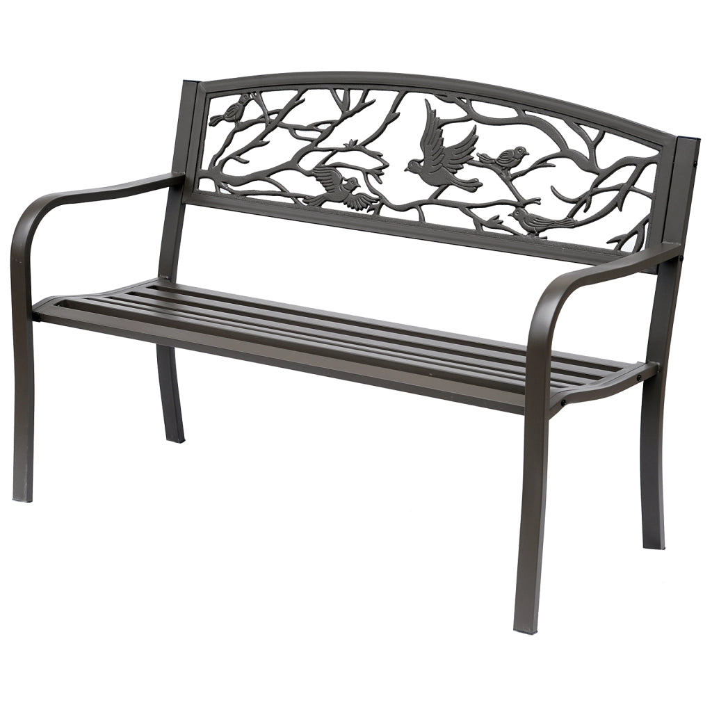 Banc de Jardin 3 Posti ¨C Minimal ¨C Marrone 127x60x85 cm