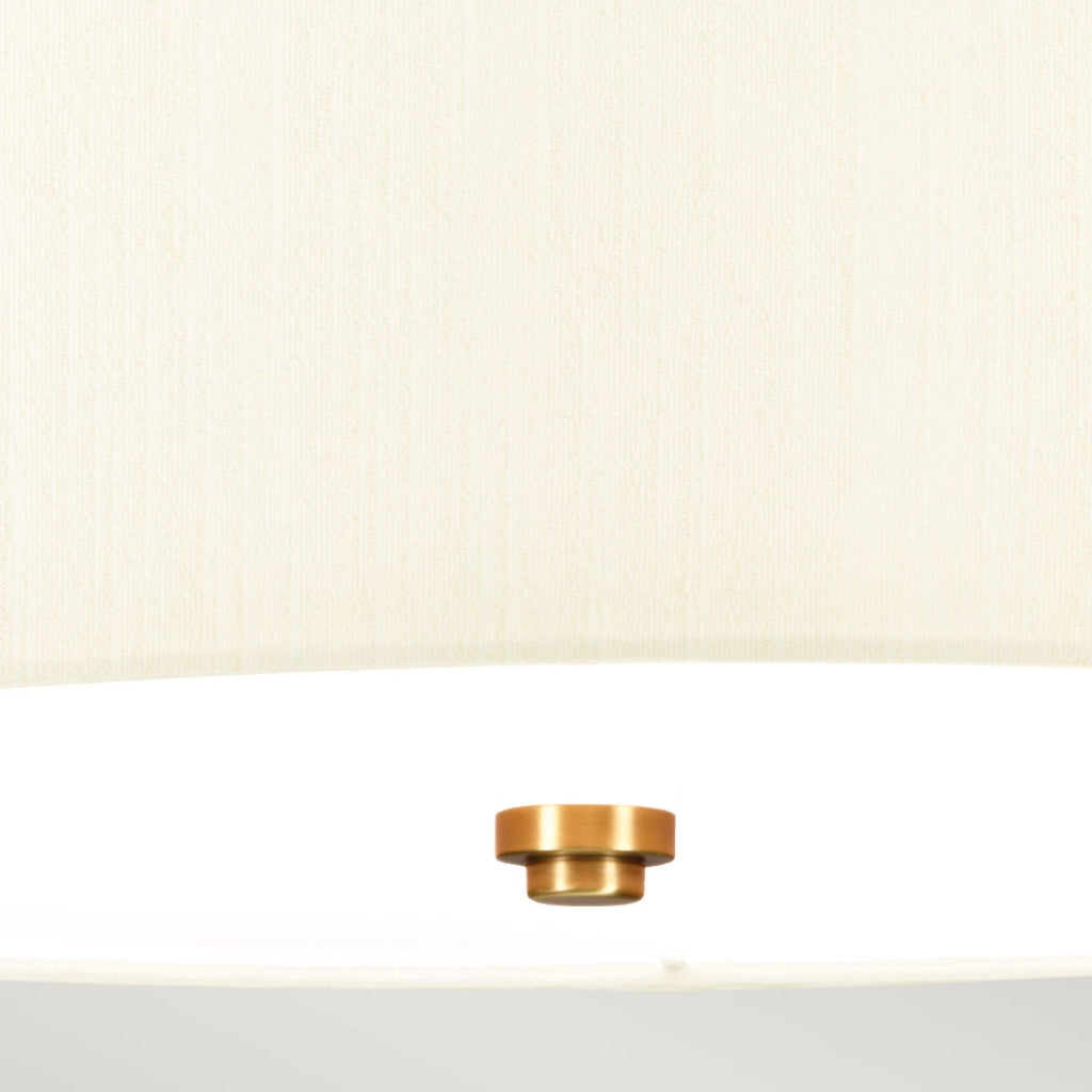 Plafoniera Fletcher Flush 45,7cm 3xE27 ottone anticato