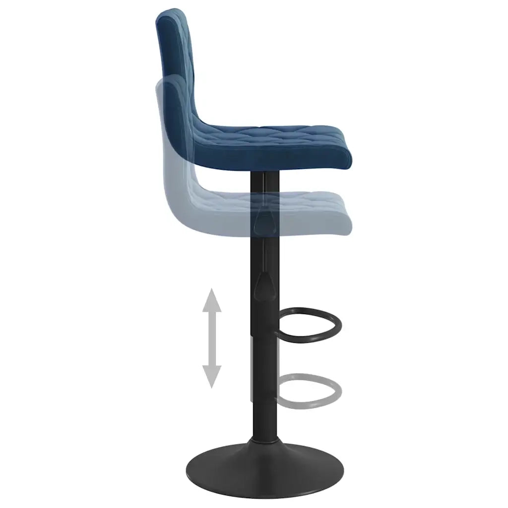 Sgabelli da Bar 2 pz Blu in Velluto 333735
