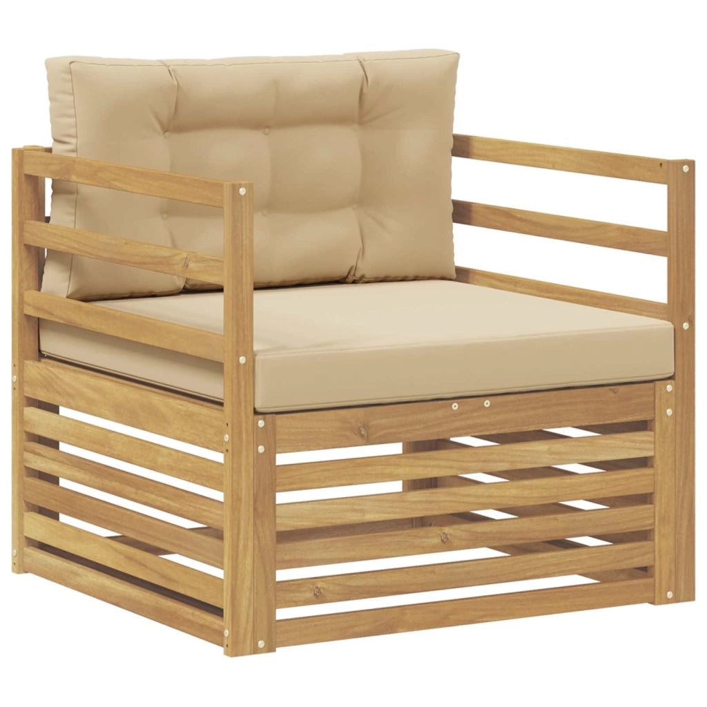 Divano da esterno Bianco e Beige 3439120