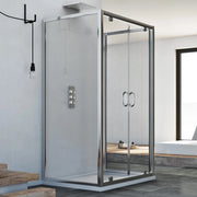 Box Doccia 3 lati 80x130x80 CM H185 trasparente mod. Sintesi Trio 2 Ante