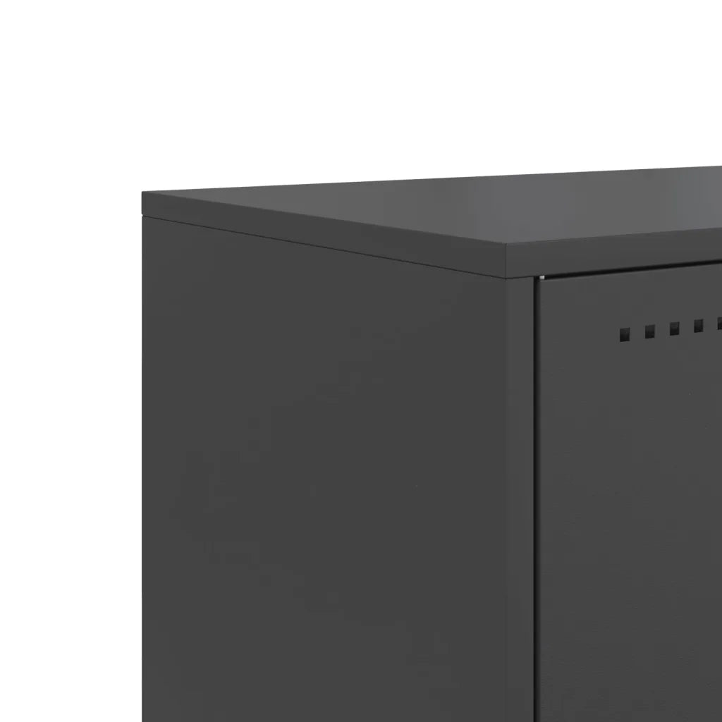 Mobile TV | Armadietto TV | Mobile Porta TV Nero 100,5x39x60,5 cm in Acciaio