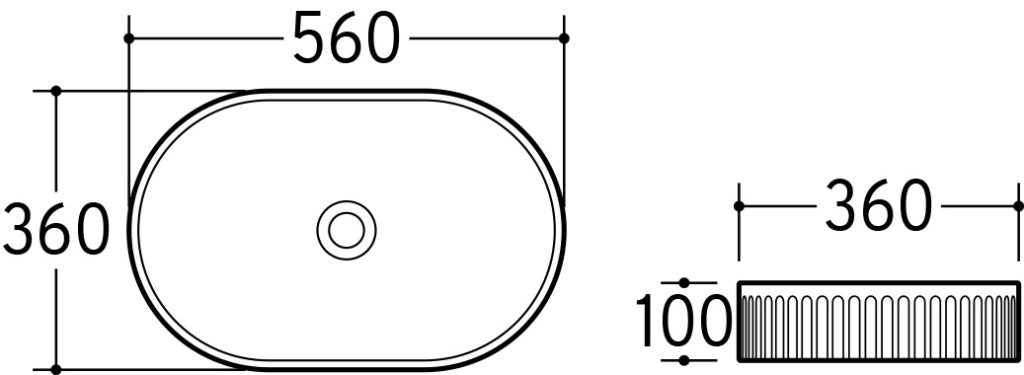 Lavabo da appoggio Lavabi da appoggio 56 x 10 x 36 cm