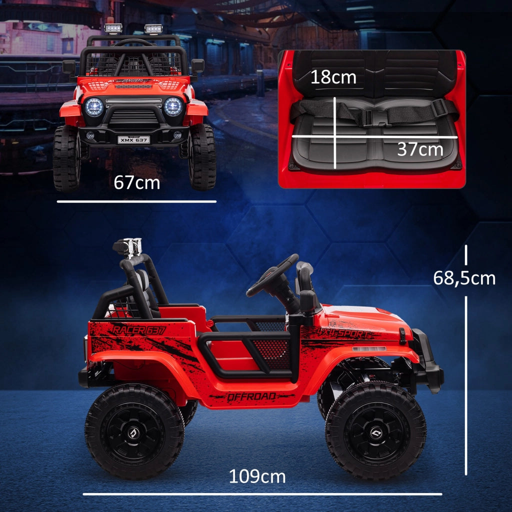 Auto elettrica per bambini ¨C zephmum ¨C Rosso, plastica e metallo