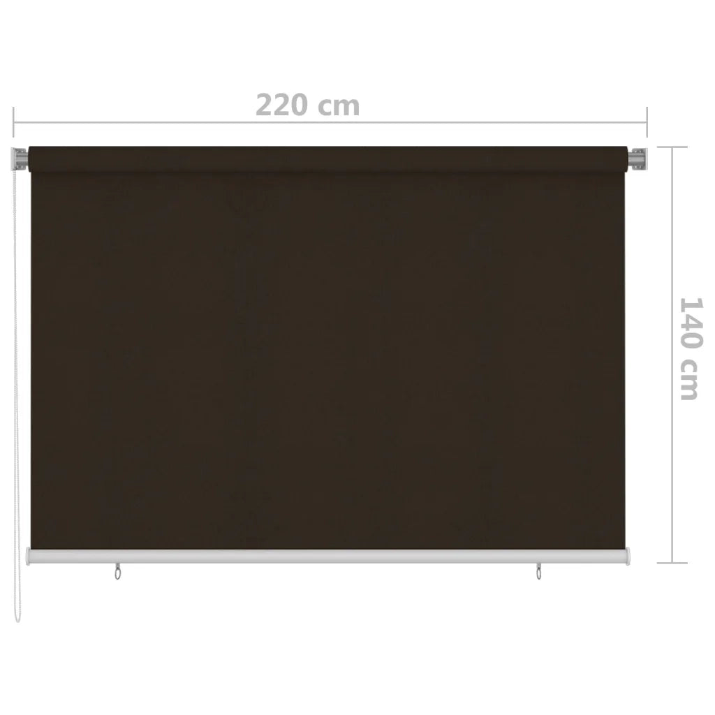 Tenda a Rullo per Esterni 225(L)x140(A) cm Marrone 312973