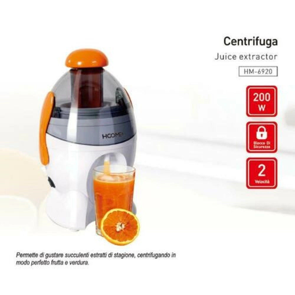 Trade Shop - Centrifuga Elettrica 200w 2l Frutta Verdura Succhi Hoomei Hm-6940 Frullatore -