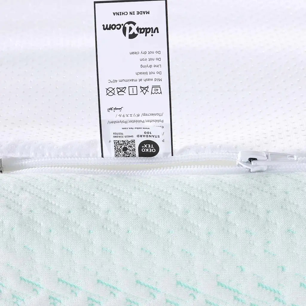 Topper per materasso-Materassino Bianco e Verde 100 x 200 cm 360169