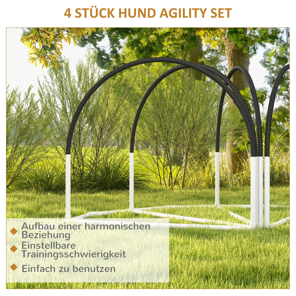 Set Agility per Cani ¨C zephmum ¨C Bianco e Nero 89x69x99 cm