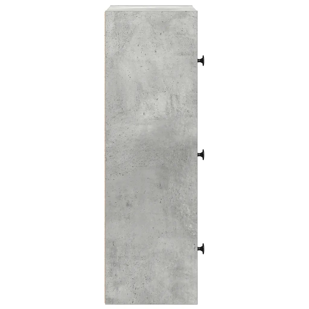 Libreria Grigio Cemento 40x24x77 cm in Legno Multistrato 860367