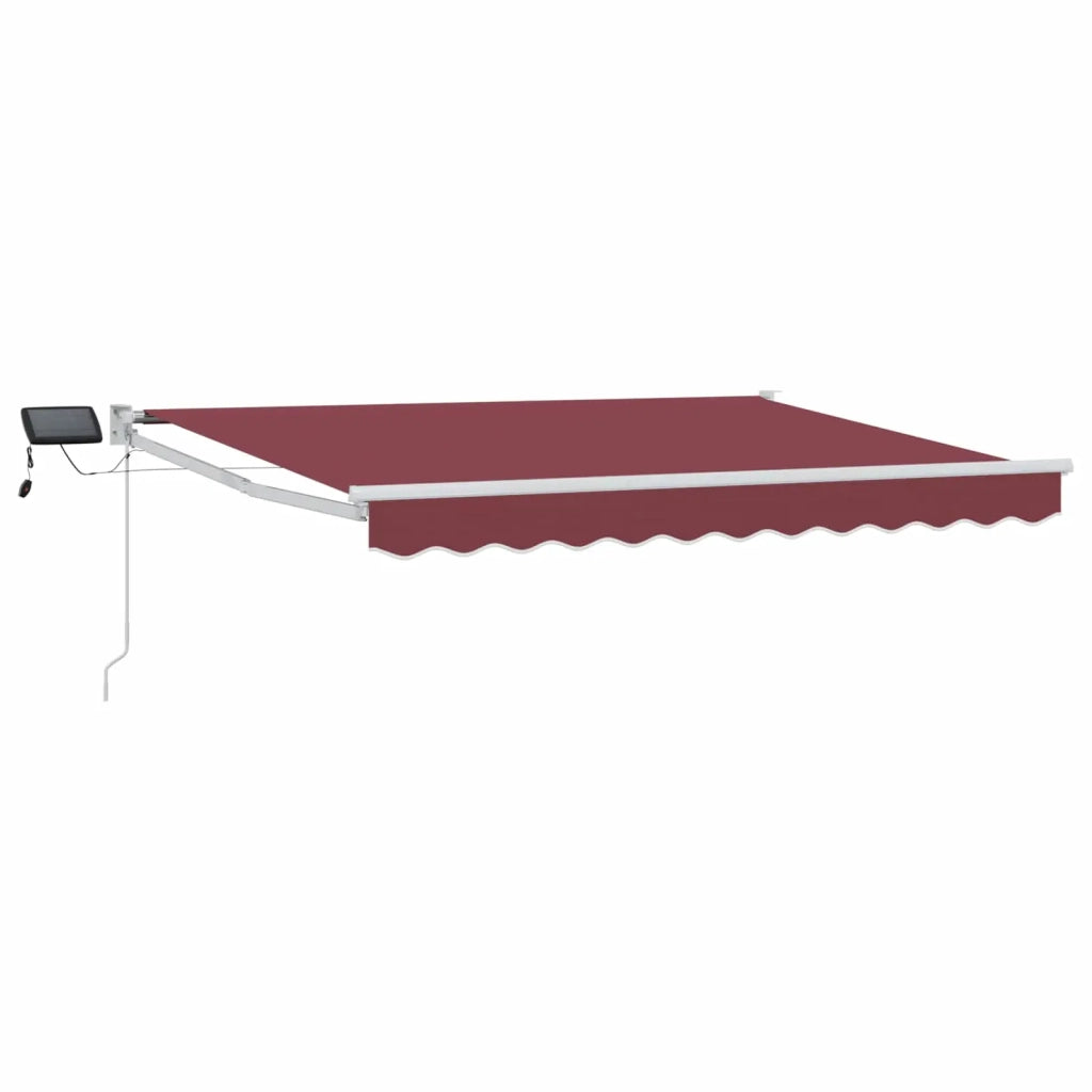 Tenda retrattile manuale con LED Borgogna e Bianco 3 x 2,5 m 3419251