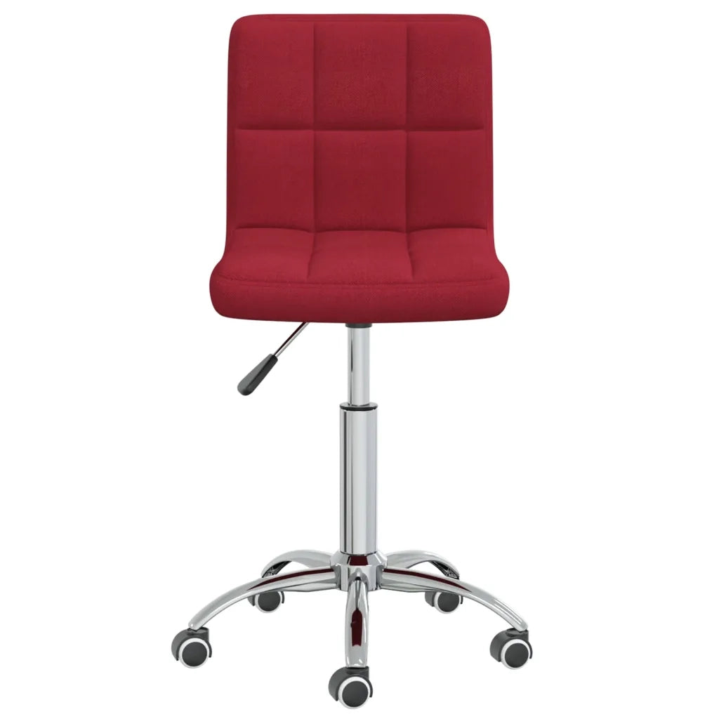 Sedia da Ufficio Girevole Rosso Vino in Tessuto 334321