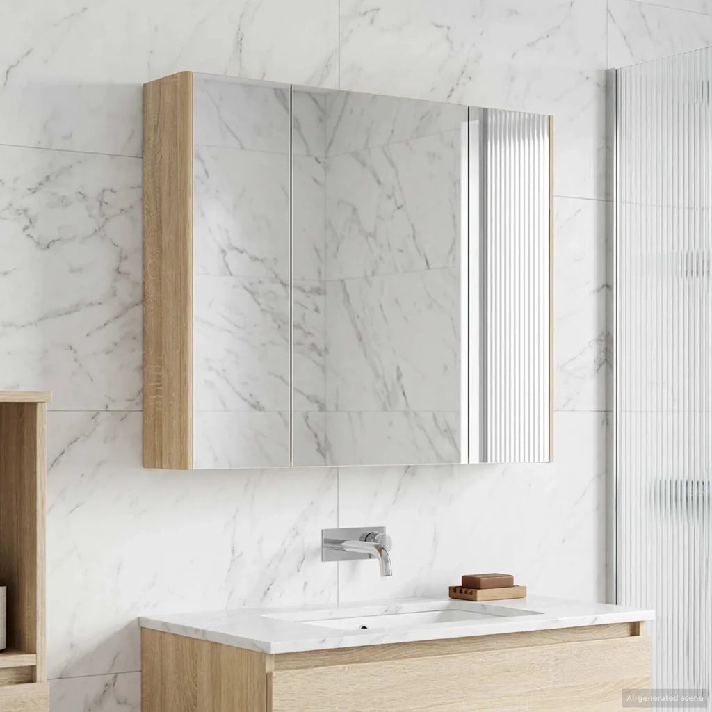 Mobiletto per specchio da bagno Rovere Sonoma 889265