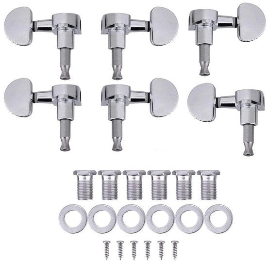 Accessori per chitarra - Meccanica - Chitarra - Accessori per strumenti - Treno di ingranaggi in acciaio - Anticorrosione - Montaggio facile - Componenti meccanici per chitarra