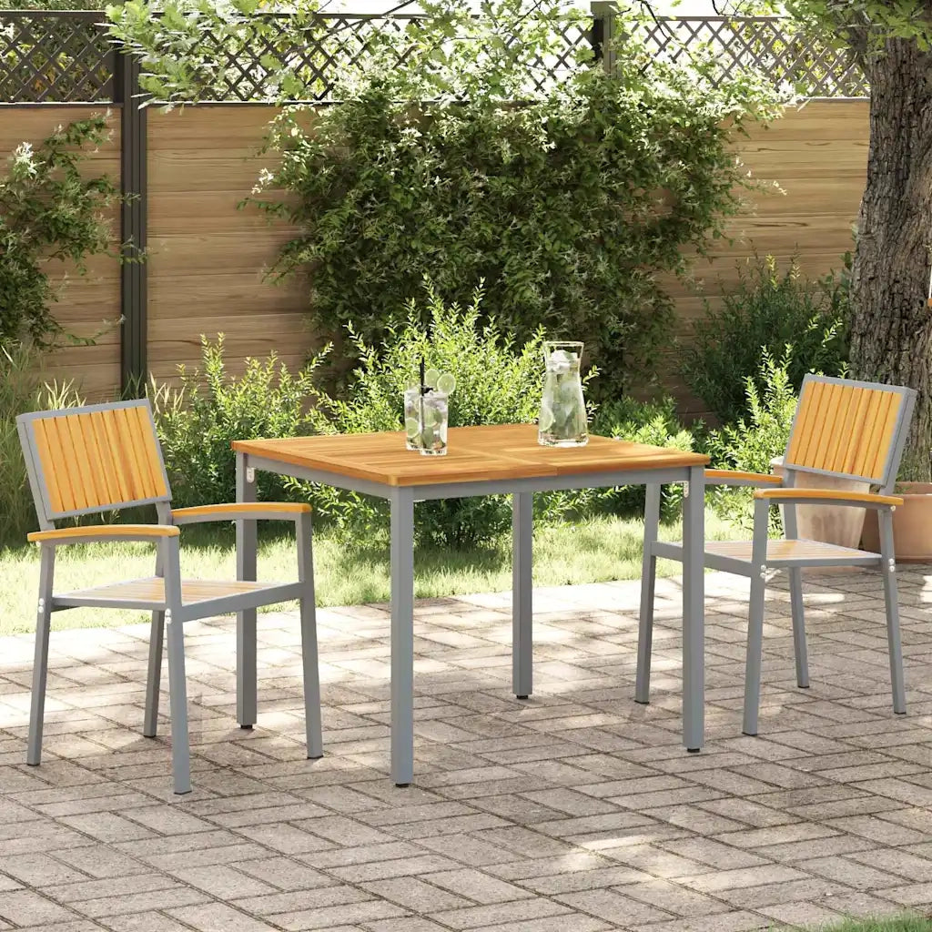 Sedia Impilabile 2 pcs Marrone 56 x 57 x 87 cm 4010628