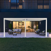 Pergola bioclimatica Ombréa VS addossata 4x6M - V2 - Bianco