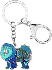 Accessori per cani in emaille con strass, portachiavi per auto e zaino con charms